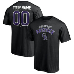 Colorado Rockies Personalized Team Winning Streak Name & Number T-Shirt - Black T-shirts