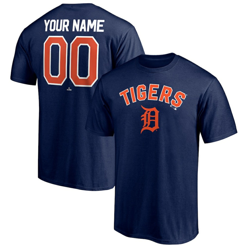 Detroit Tigers Personalized Team Winning Streak Name & Number T-Shirt - Navy T-shirts