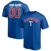 Texas Rangers Personalized Team Winning Streak Name & Number T-Shirt - Royal T-shirts