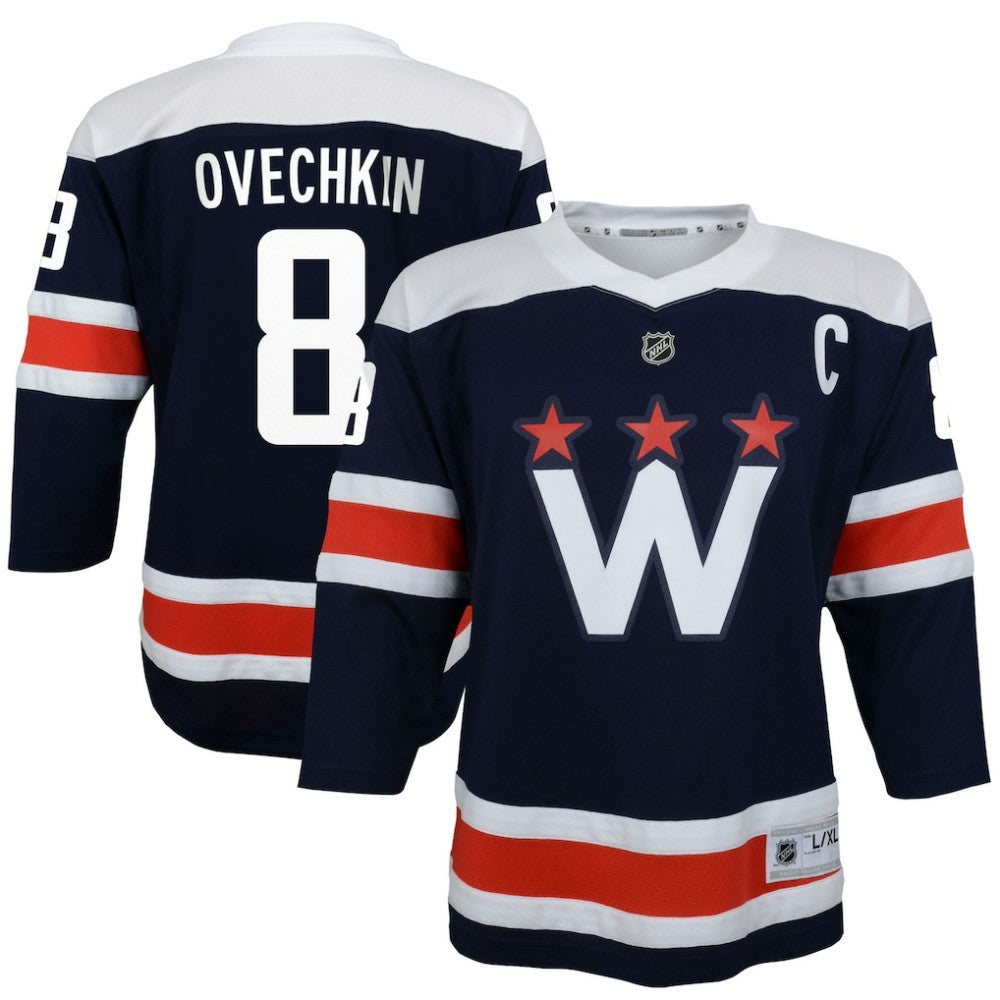 Alexander Ovechkin Washington Capitals Youth 2020/21 Alternate Replica Player Jersey - Navy | US 4006980
