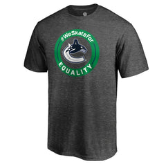 Vancouver Canucks #WeSkateFor T-Shirt - Heather Gray | US 4017809