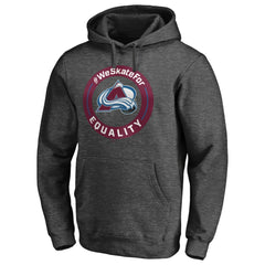Colorado Avalanche #WeSkateFor Pullover Hoodie - Heather Gray | US 4017848