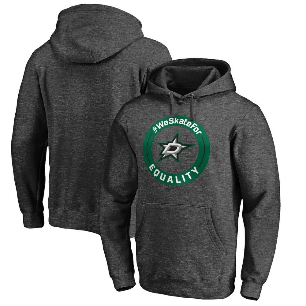 Dallas Stars #WeSkateFor Pullover Hoodie - Heather Gray | US 4017850