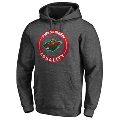 Minnesota Wild #WeSkateFor Pullover Hoodie - Heather Gray | US 4017855