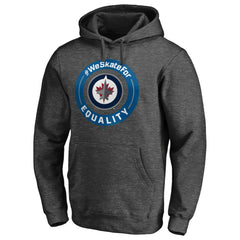 Winnipeg Jets #WeSkateFor Pullover Hoodie - Heather Gray | US 4017870