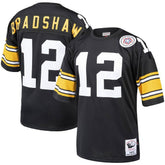 Terry Bradshaw Pittsburgh Steelers Authentic Throwback Retired Player Jersey - Black Jerseys