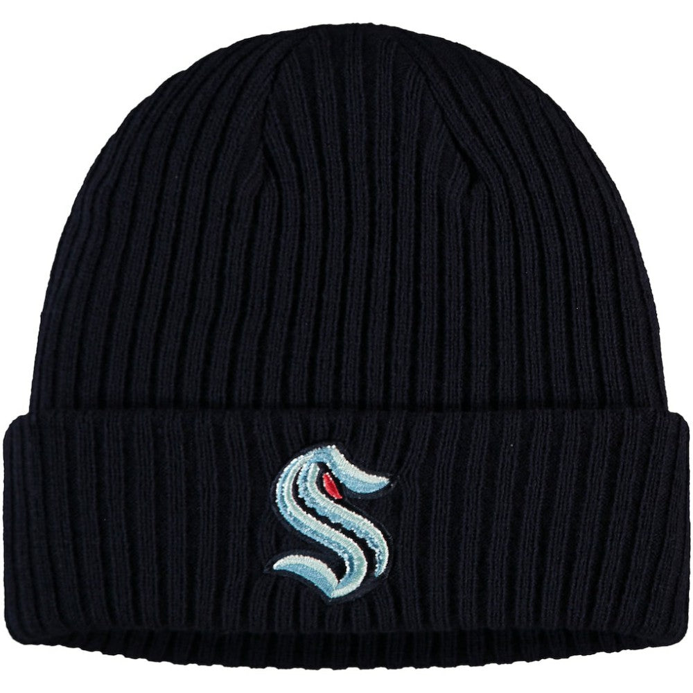 Seattle Kraken Fanatics Core Primary Logo Cuffed Knit Hat - Navy | US 4026665