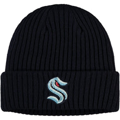 Seattle Kraken Fanatics Core Primary Logo Cuffed Knit Hat - Navy | US 4026665