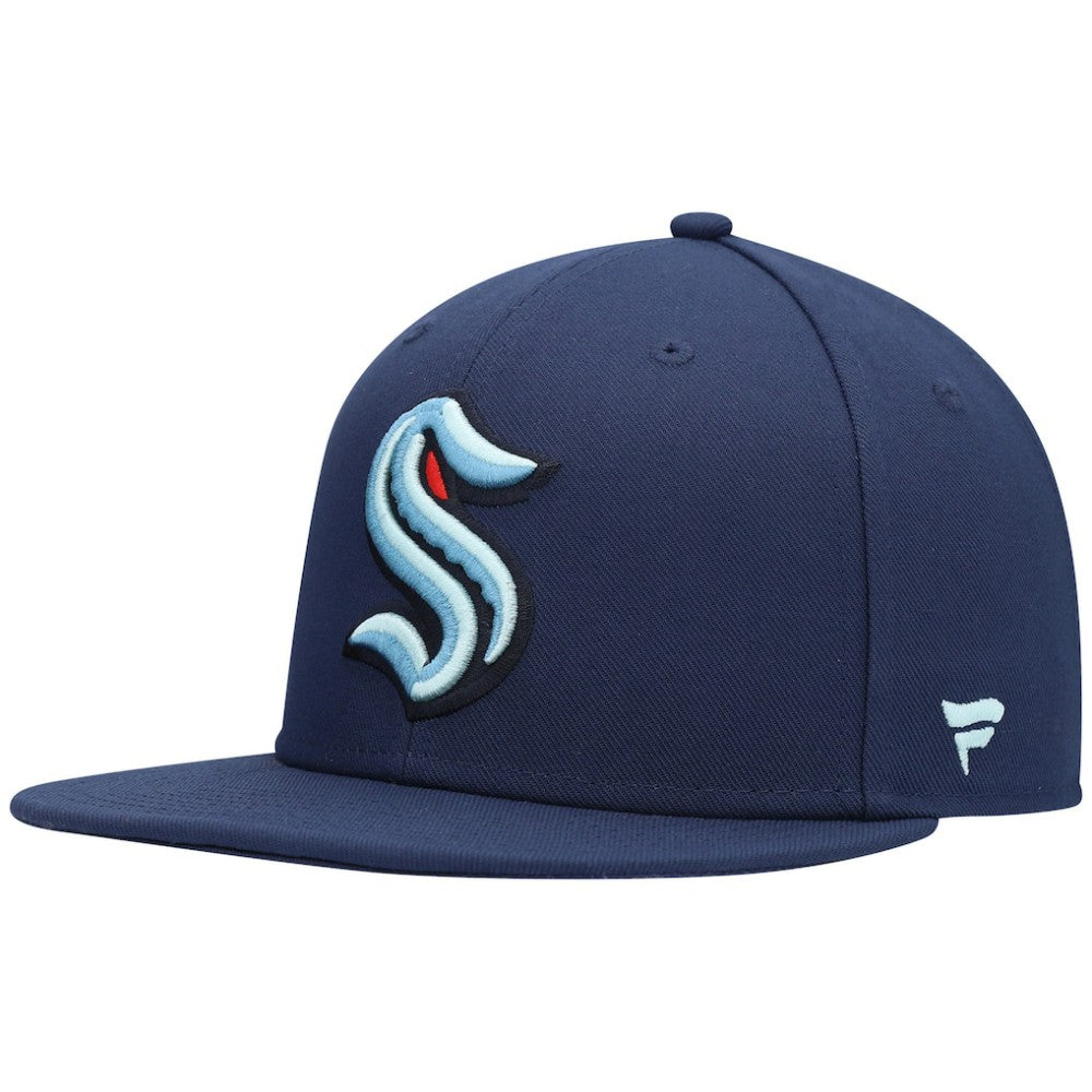 Seattle Kraken Fanatics Primary Logo Snapback Hat - Deep Sea Blue | US 4026677