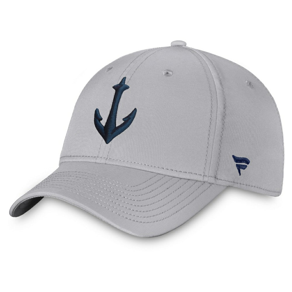 Seattle Kraken Fanatics Secondary Logo Flex Hat - Gray | US 4026716