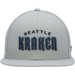 Seattle Kraken Fanatics Wordmark Logo Snapback Hat - Gray | US 4026740