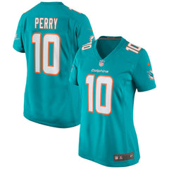 Malcolm Perry Miami Dolphins Women's Game Jersey - Aqua Jerseys