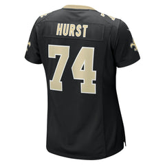 James Hurst New Orleans Saints Women's Game Jersey - Black Jerseys