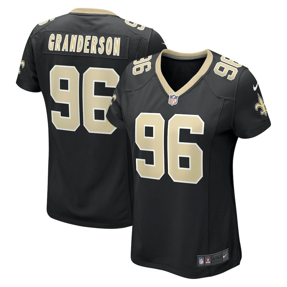 Carl Granderson New Orleans Saints Women's Game Jersey - Black Jerseys