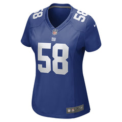 Casey Kreiter New York Giants Women's Game Jersey - Royal Jerseys