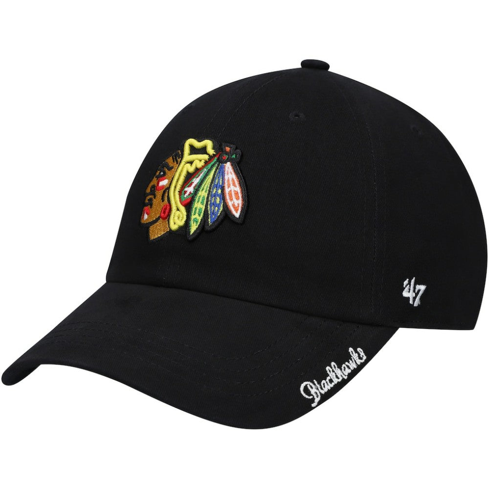 Chicago Blackhawks '47 Women's Team Miata Clean Up Adjustable Hat - Black | US 4029075