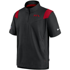 Atlanta Falcons Sideline Coaches Short Sleeve Quarter-Zip Jacket - Black Jackets