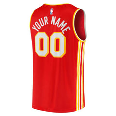 Atlanta Hawks Fast Break Replica Custom Jersey Icon Edition Red - Fanatics