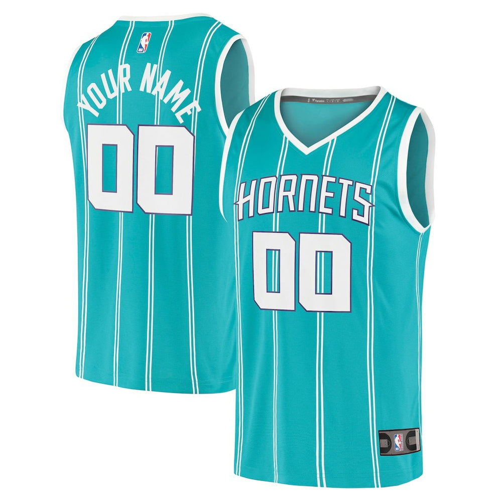 Charlotte Hornets Fast Break Replica Custom Jersey Icon Edition Teal - Fanatics
