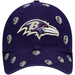 Baltimore Ravens '47 Women's Confetti Clean Up Head Logo Adjustable Hat - Purple Hats
