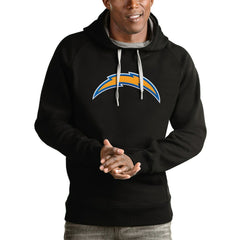 Los Angeles Chargers Antigua Victory Pullover Hoodie - Black Hoodies