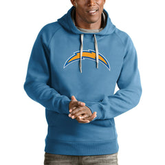 Los Angeles Chargers Antigua Victory Pullover Hoodie - Light Blue Hoodies