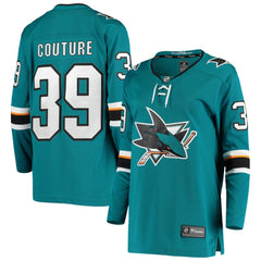 Logan Couture San Jose Sharks Fanatics Women's Breakaway Home Player Jersey - Teal | US 4052863