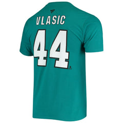 Marc-Edouard Vlasic San Jose Sharks Fanatics Player Name and Number T-Shirt - Teal | US 4055198