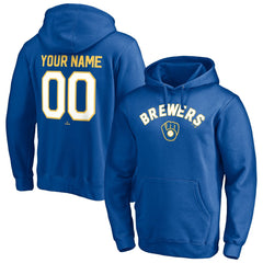 Milwaukee Brewers Cooperstown Winning Streak Personalized Name & Number Pullover Hoodie - Royal Hoodies