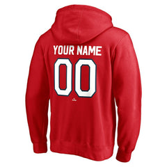 Washington Nationals Cooperstown Winning Streak Personalized Name & Number Pullover Hoodie - Red Hoodies