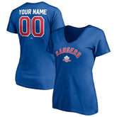 Texas Rangers Women's Cooperstown Winning Streak Personalized Name & Number V-Neck T-Shirt - Royal T-shirts