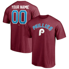 Philadelphia Phillies Cooperstown Winning Streak Alternate Personalized Name & Number T-Shirt - Burgundy T-shirts