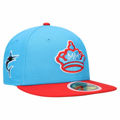 Miami Marlins New Era Youth 2021 City Connect 59FIFTY Fitted Hat - Blue Hats