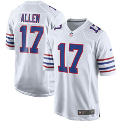 Josh Allen Buffalo Bills Alternate Game Player Jersey - White Jerseys