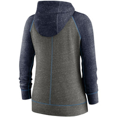Tennessee Titans Women's Gym Vintage Raglan Full-Zip Hoodie - Heathered Charcoal/Navy Hoodies