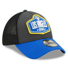 Los Angeles Rams New Era 2021 NFL Draft Trucker 39THIRTY Flex Hat - Graphite/Royal Hats