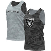 Las Vegas Raiders FOCO Reversible Mesh Tank Top - Black/Gray Tops