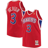Allen Iverson Philadelphia 76ers 1996/97 Hardwood Classics Authentic Jersey Red - Mitchell & Ness