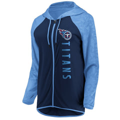 Tennessee Titans Women's Forever Fan Full-Zip Hoodie - Navy/Light Blue Hoodies