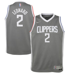 Kawhi Leonard LA Clippers Youth 2020/21 Swingman Player Jersey Gray Earned Edition - Nike outlet