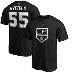 Quinton Byfield Los Angeles Kings Fanatics Authentic Stack Name & Number T-Shirt - Black | US 4119285