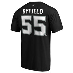 Quinton Byfield Los Angeles Kings Fanatics Authentic Stack Name & Number T-Shirt - Black | US 4119285