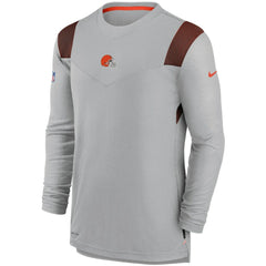 Cleveland Browns Sideline Player UV Performance Long Sleeve T-Shirt - Gray T-shirts