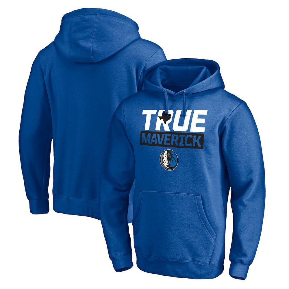 Dallas Mavericks Post Up Hometown Collection Fitted Pullover Hoodie Blue - Fanatics