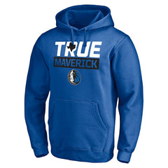 Dallas Mavericks Post Up Hometown Collection Fitted Pullover Hoodie Blue - Fanatics