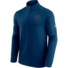 Seattle Kraken Fanatics Authentic Pro Travel and Training Quarter-Zip Jacket - Deep Sea Blue | US 4123426