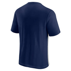 New England Patriots Colorblock T-Shirt - Navy/Heathered Gray T-shirts