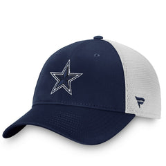 Dallas Cowboys Fundamental Trucker Unstructured Adjustable Hat - Navy/White Hats