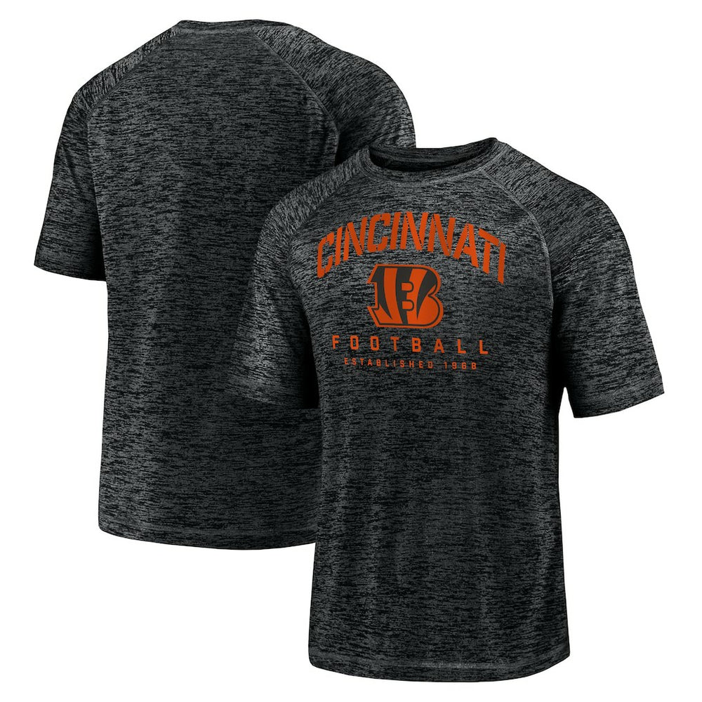 Cincinnati Bengals Shade Battle Ready Raglan Space-Dye T-Shirt - Black T-shirts