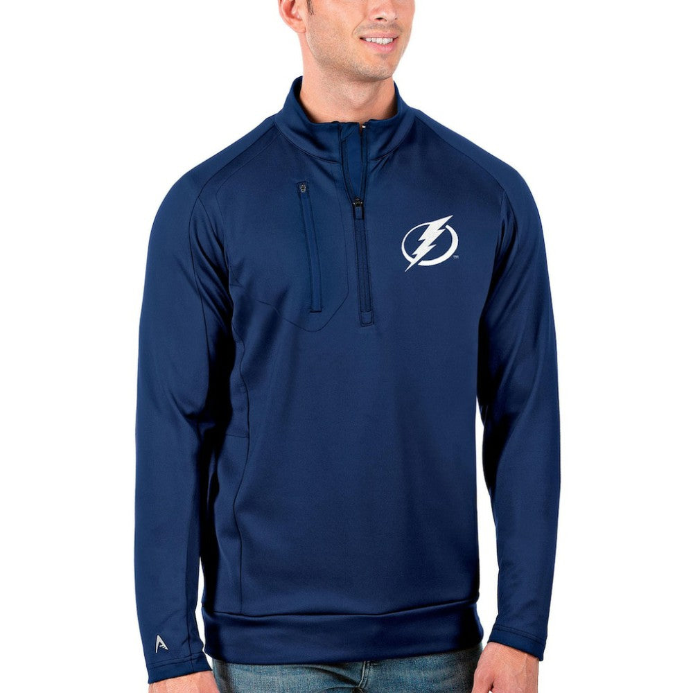 Tampa Bay Lightning Antigua Generation Quarter-Zip Pullover Jacket - Royal | US 4126603